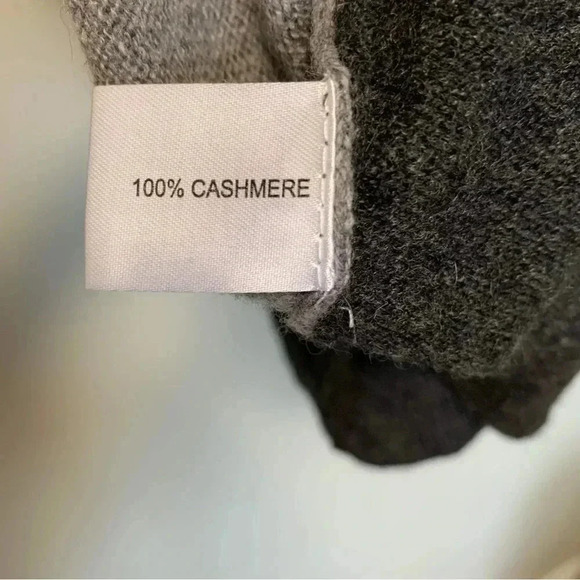 Cullen bi tone grey  100% cashmere sweater - Picture 3 of 7